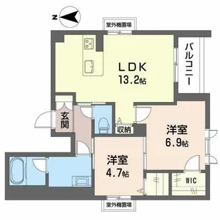 カルハート 西大路御池【0402号室】の間取り