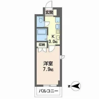 ウエストフィールド【0401号室】の間取り