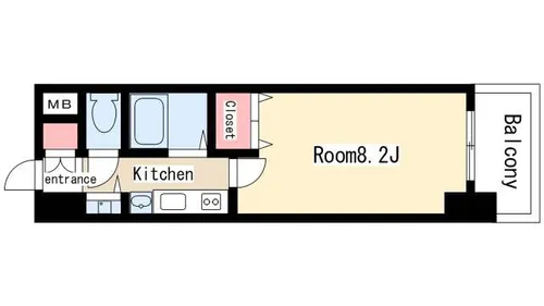 プレサンス名古屋駅前グランヴィル【10階】の間取り
