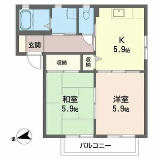メゾン仁平II【2階】の間取り