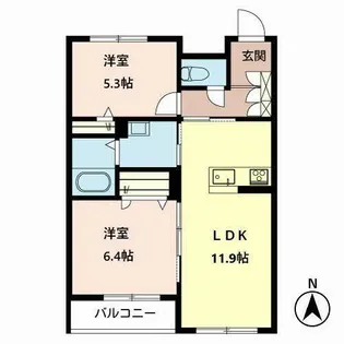 グランド ハピネス【3階】の間取り