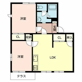 平和台ハイツI【1階】の間取り