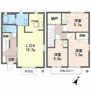 コンフォール松村【0106号室】の間取り