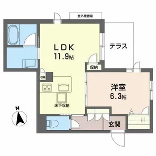 Star M【0102号室】の間取り