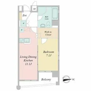 レインボーピア八熊【0604号室】の間取り