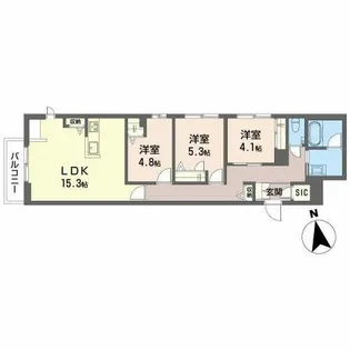 ミライズ【0301号室】の間取り