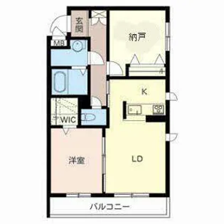 ファミーユ長池B【0201号室】の間取り