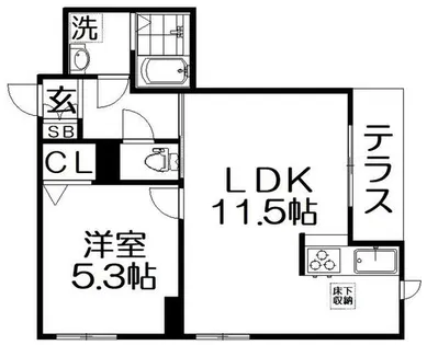 シオン 枚方【103号室】の間取り