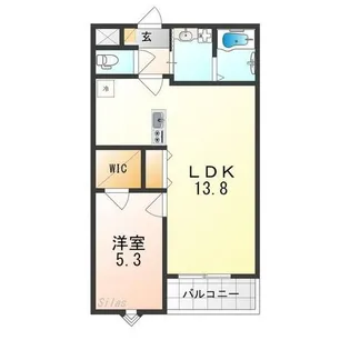 ジーメゾン石津町東ブリシエ【3階】の間取り