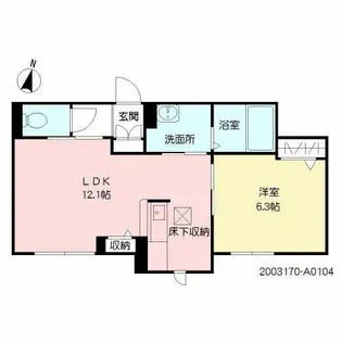 シャーメゾン則松東【A0104号室】の間取り