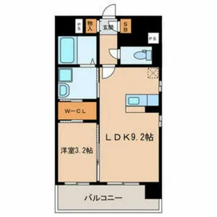 ライブラ西新【5階】の間取り