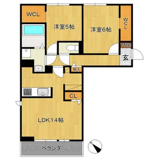 レジデンス大府駅サウス【203号室】の間取り