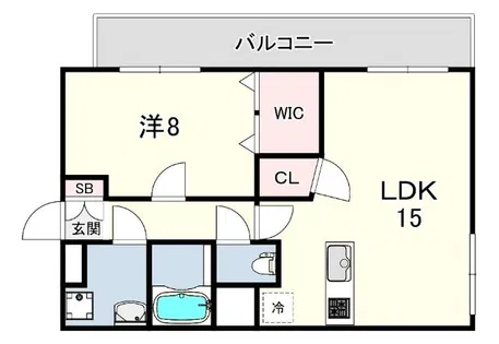 エフコート甲陽園東山【1階】の間取り