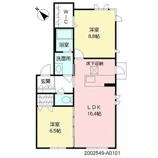 グランベレオ清水【A0101号室】の間取り