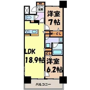 ロイヤルパークス千種【9階】の間取り