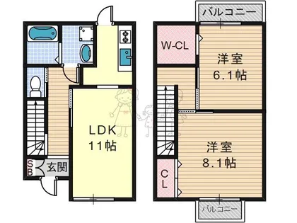 コンフォール山坂【2階】の間取り