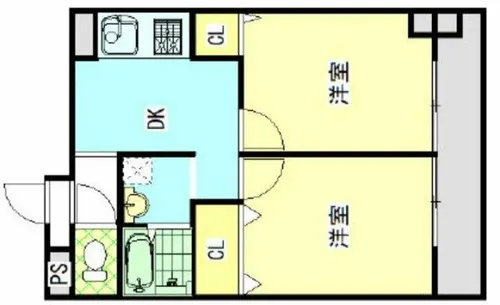 グリーンヒル生玉【603号室】の間取り