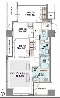 クラッシィタワー淀屋橋【23階】の間取り