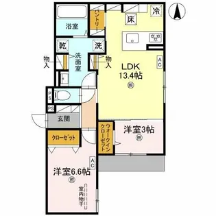 Clashist新森【1階】の間取り