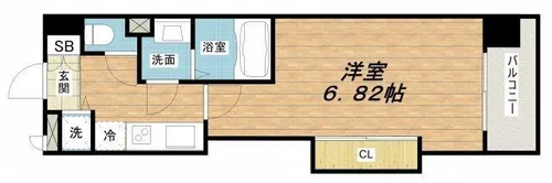 Luxe難波西Ⅲ【7階】の間取り
