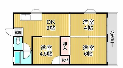 コーポラス清水丘【2階】の間取り