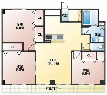 RSM【802号室】の間取り