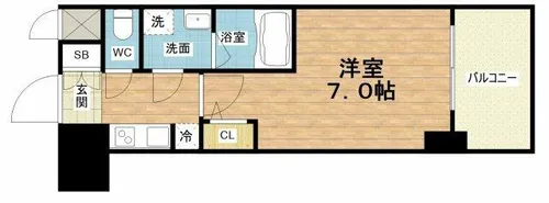 S-RESIDENCE難波大国町Uno【14階】の間取り