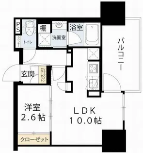 コンフォリア・リヴ本町WEST Q【16階】の間取り