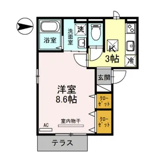 クローバーリーフ【1階】の間取り