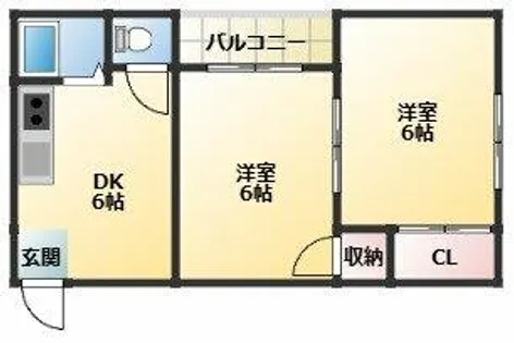 ハピネス加美【4階】の間取り