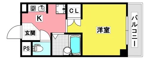 リバーサイド12番館【1階】の間取り