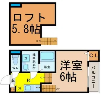 ルピナス今池【105号室】の間取り