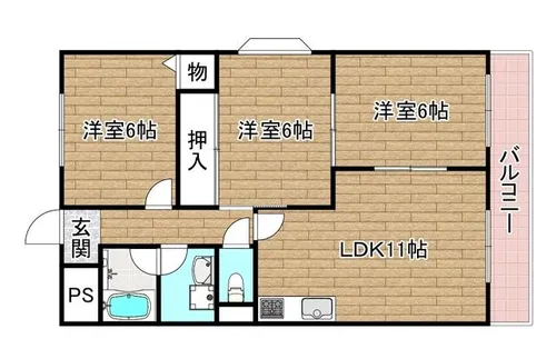 ソシアルミエール【3階】の間取り