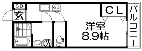 chou chou Nakamiya EAST【1階】の間取り