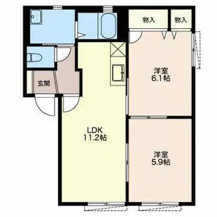 シャーメゾンSAKURAI【H101号室】の間取り