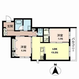 グランメゾンS【0203号室】の間取り