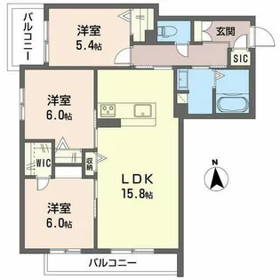 シャーメゾン バルーンフラワー【0205号室】の間取り