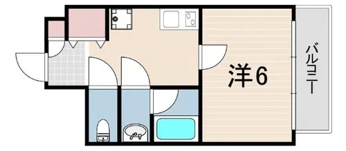 クオーレ三宮弐番館【4階】の間取り