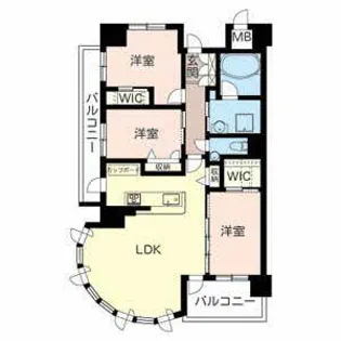 リラフォート千里中央【0408号室】の間取り