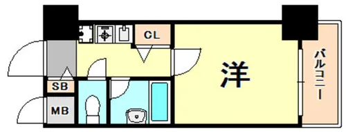 エスリード新神戸【9階】の間取り