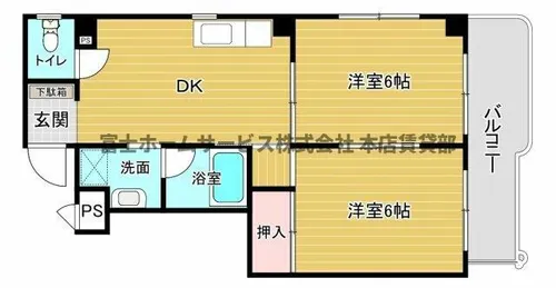 グランピアテガ【4C号室】の間取り