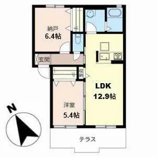 シャーメゾン神市【0102号室】の間取り