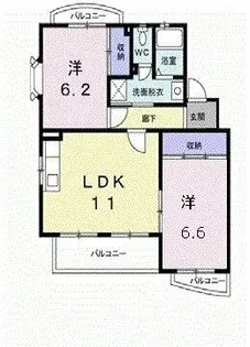 ウイングコート【1階】の間取り