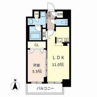 EDIFICE NANA【0402号室】の間取り