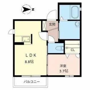 シャーメゾン天王寺【0202号室】の間取り