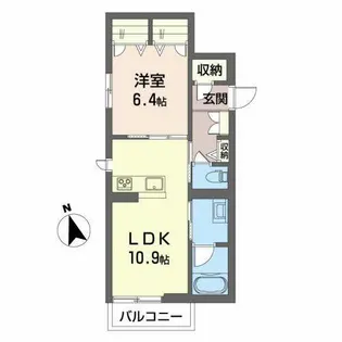 ヴィアソーレK【0102号室】の間取り