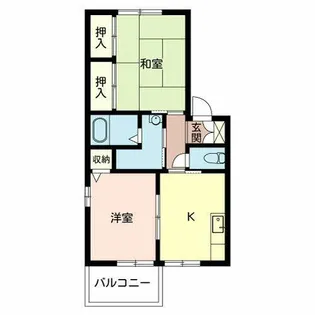 ウエストサイドコート【B202号室】の間取り