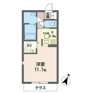 シャーメゾン岸和田【0102号室】の間取り