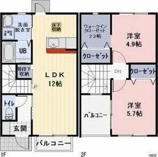 陽なたハイツ【C号室】の間取り