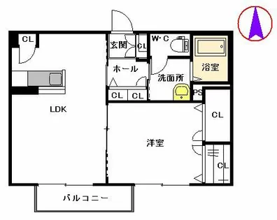 ベルファミーユ A棟【A0202号室】の間取り